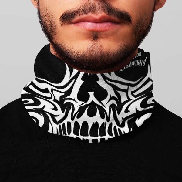 Tattoo Bodyguard - šal & maska (crno-bela)